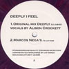 Deeply I Feel [Jacket]